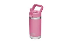 YETI Rambler Jr. 12 Oz Kids Bottle -Le Creu Grill Shop 190299 Rambler Junior 12oz Bottle Website Assets Quarter Angle Straw Upright Pink 1680x1024 v2
