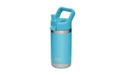 YETI Rambler Jr. 12 Oz Kids Bottle -Le Creu Grill Shop 190299 Rambler Junior 12oz Bottle Website Assets Quarter Angle Straw Upright Reef 1680x1024 v2