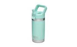 YETI Rambler Jr. 12 Oz Kids Bottle -Le Creu Grill Shop 190299 Rambler Junior 12oz Bottle Website Assets Quarter Angle Straw Upright Seafoam 1680x1024 v2