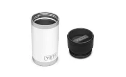 YETI Rambler 12 Oz Bottle With Hotshot Cap -Le Creu Grill Shop 190554 Website Assets Studio Rambler Bottle 12oz White Angled with Hot Shot Lid 1680x1024 1