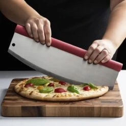 Cousin Luca's Rocking Pizza Cutter With Blade Guard 7 Cousin Luca's Rocking Pizza Cutter With Blade Guard -Le Creu Grill Shop 22159 INUSE1 1