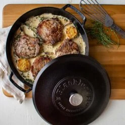 Lodge Blacklock *17* Triple Seasoned Cast Iron 4QT Braiser With Lid 9 Lodge Blacklock *17* Triple Seasoned Cast Iron 4QT Braiser With Lid -Le Creu Grill Shop 3 BL17BR lifestyle 800x800WEB