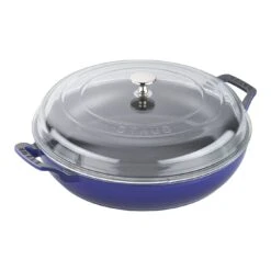 Staub 3.5 Qt. Braiser W/ Glass Lid -Le Creu Grill Shop 40501 987 0 1