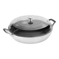 Staub 3.5 Qt. Braiser W/ Glass Lid -Le Creu Grill Shop 405051988