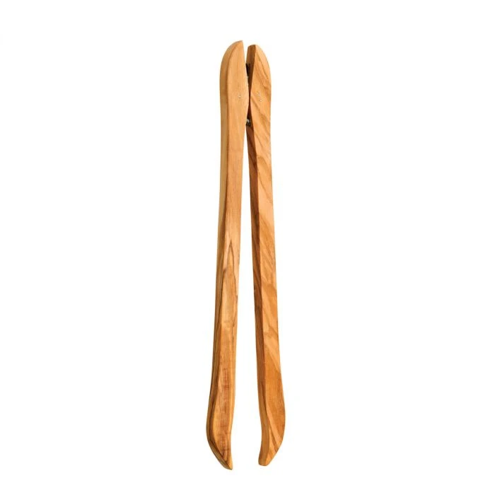 Eddington's Olive Wood Hinged Tongs 3 Eddington's Olive Wood Hinged Tongs