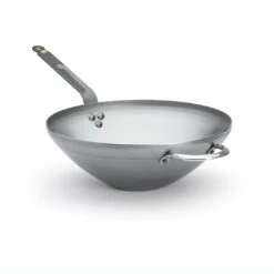 De Buyer MINERAL B Carbon Steel Wok -Le Creu Grill Shop 5618 32 packshot 2