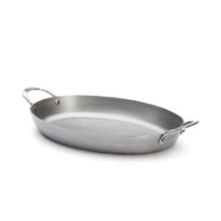 De Buyer MINERAL B Carbon Steel Oval Roasting Pan -Le Creu Grill Shop 5651 36 packshot 2