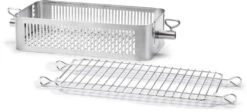 Napoleon Flat Stainless Steel Rotisserie Basket 8 Napoleon Flat Stainless Steel Rotisserie Basket -Le Creu Grill Shop 57013 Web Gallery 03 57013 Adjustable Stainless Steel Rotisserie Basket OnWhite Seperated