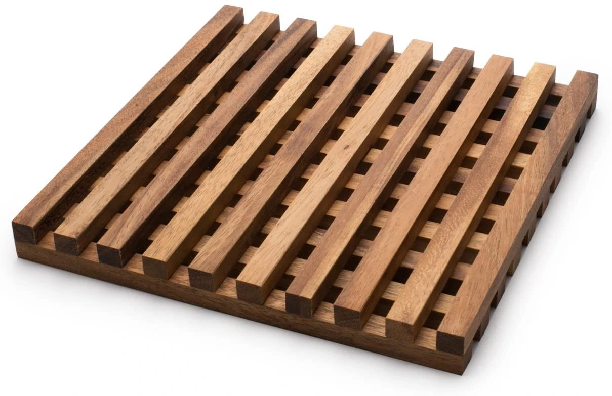 Ironwood Gourmet Venetian Acacia Wood Trivet 4 Ironwood Gourmet Venetian Acacia Wood Trivet - Image 2