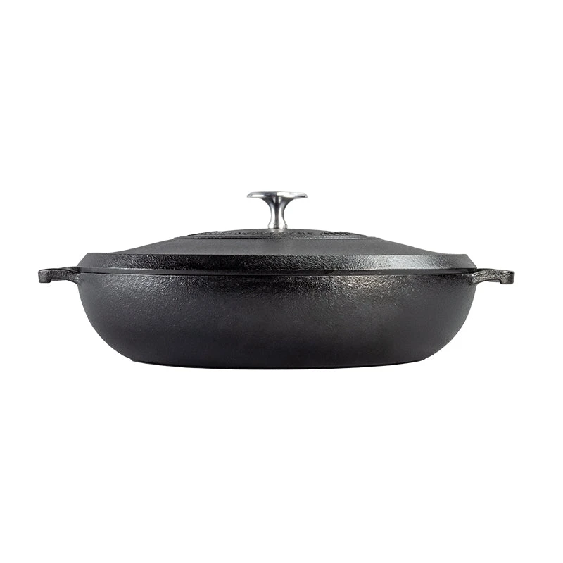 Lodge Blacklock *17* Triple Seasoned Cast Iron 4QT Braiser With Lid 4 Lodge Blacklock *17* Triple Seasoned Cast Iron 4QT Braiser With Lid - Image 2