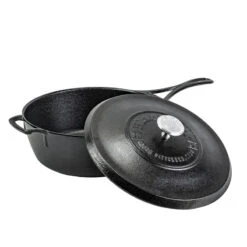 Lodge Blacklock *49* 4 Quart Deep Skillet With Lid -Le Creu Grill Shop BL49LDSK 5