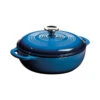 Lodge 3 Quart Enameled Dutch Oven, Blue -Le Creu Grill Shop EC3D33 L
