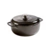 Lodge 6 Quart Enameled Dutch Oven, Midnight Chrome -Le Creu Grill Shop EC6D18