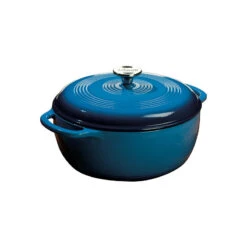 Lodge 6 Quart Enameled Dutch Oven, Blue