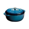 Lodge 7.5 Quart Enameled Dutch Oven, Blue -Le Creu Grill Shop EC7D33 L