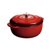 Lodge 7.5 Quart Enameled Dutch Oven, Red -Le Creu Grill Shop EC7D43 L