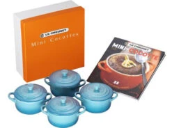 Le Creuset Mini Cocottes Set W/ Cookbook -Le Creu Grill Shop PG1164CB 0817