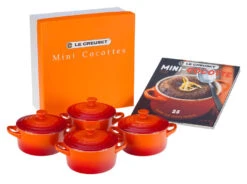 Le Creuset Mini Cocottes Set W/ Cookbook -Le Creu Grill Shop PG1164CB 082