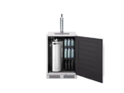 Zephyr Presrv Outdoor Kegerator & Beverage Cooler -Le Creu Grill Shop PRKB24C01AS OD single tap hybrid