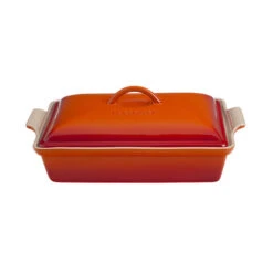 Le Creuset Heritage Covered Rectangular Casserole Dish 4 Qt. -Le Creu Grill Shop RS1363 3L 20Heritage 20Covered 20Rectangular 20Casserole 20Flame 20PG0705 3302 lpr