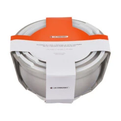Le Creuset Stainless Steel Mixing Bowls With Lids, Set Of 3 -Le Creu Grill Shop RS18025 220813 LCP ex4308 lpr