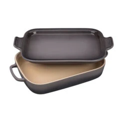 Le Creuset Rectangular Dish W/ Platter Lid -Le Creu Grill Shop RS6610 160829 LC STONEWARE 29661 lpr