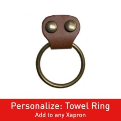 Xapron Kansas Leather Apron -Le Creu Grill Shop Towel Ring