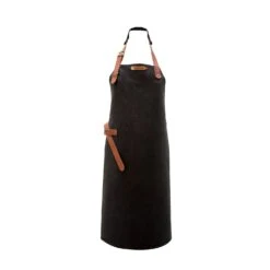Xapron Utah Leather Apron -Le Creu Grill Shop Utah Black Full Apron