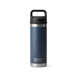 YETI Rambler 18 Oz Bottle With Chug Cap -Le Creu Grill Shop W Drinkware BottleChug 18oz Navy Studio PrimaryB
