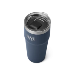 YETI Rambler 16 Oz Stackable Pint W/ Magslider Lid -Le Creu Grill Shop W Drinkware TumblerPint 16oz Navy Studio ThreeQuarter