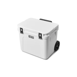 YETI Roadie 60 Wheeled Cooler -Le Creu Grill Shop W site studio Hard Coolers Roadie 60 White 3qtr Front Handle Down 7764 Primary B 2400x2400 2b2456a4 f8a0 4c4d b8ee b3dd75df3b50