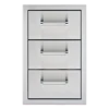 13" Delta Heat Triple Storage Drawers 1 13" Delta Heat Triple Storage Drawers -Le Creu Grill Shop dhsd133 b