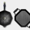 Finex – 12" Grill & Sear Set -Le Creu Grill Shop gallery finex 12 cast iron skillet grill pan