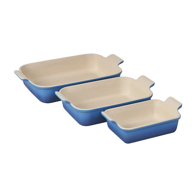 Le Creuset Heritage 3-Piece Rectangular Baking Dish Set 4 Le Creuset Heritage 3-Piece Rectangular Baking Dish Set - Image 2
