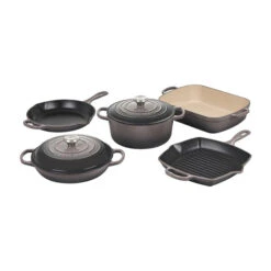 Le Creuset 7-Piece Cast Iron Set -Le Creu Grill Shop rs18087 7piece oyster lpr