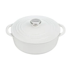 Le Creuset Shallow Round Dutch Oven 2 3/4 Qt. -Le Creu Grill Shop rs18930 l2545 2216ss lpr